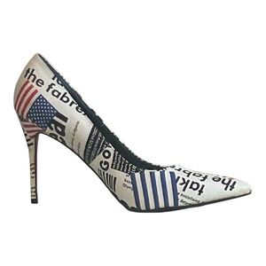 ALBA NICKY - 2  Size 11
Elegant Women's Newsprint Stiletto Heels